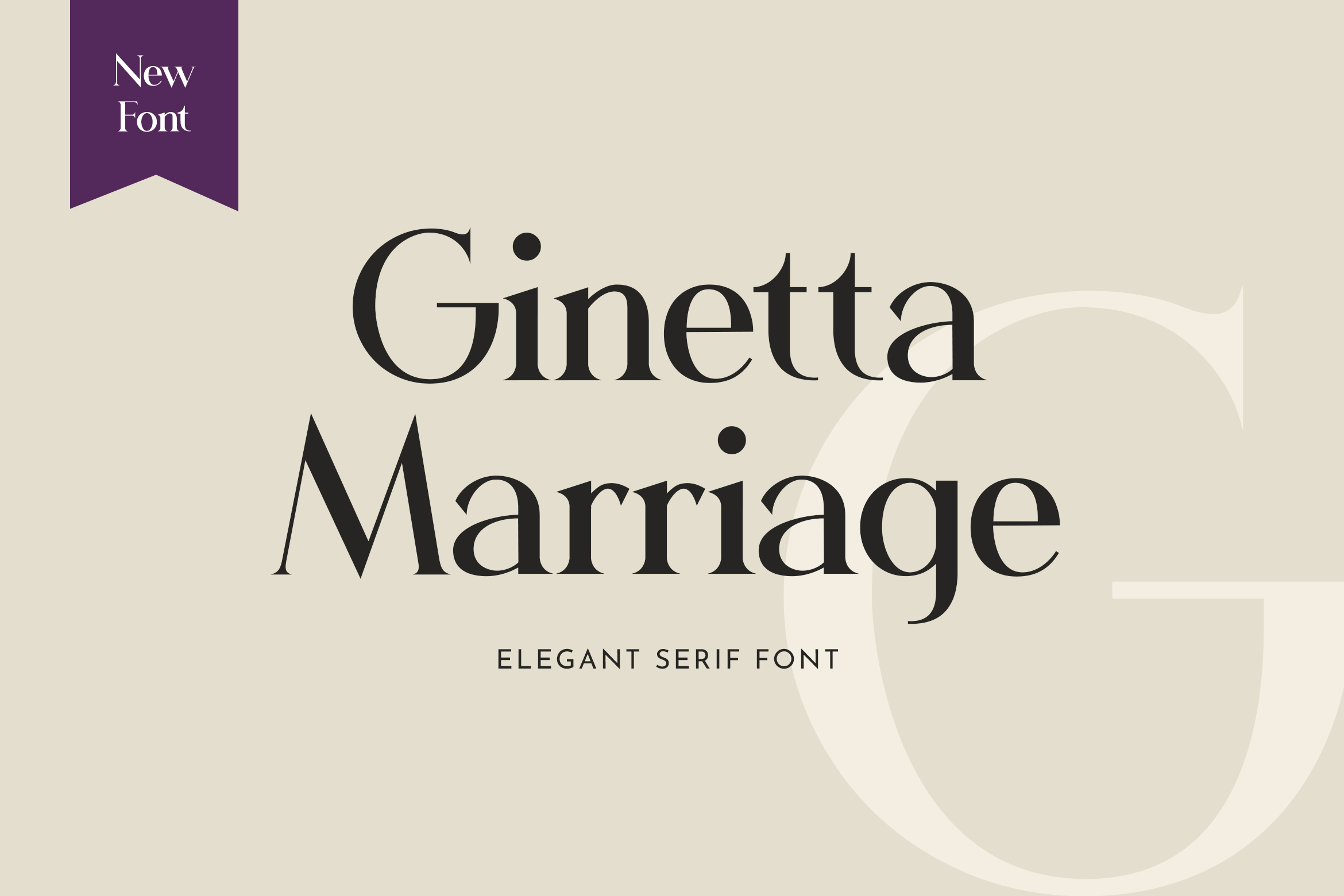 Beispiel einer Gimetta Marriage Regular-Schriftart